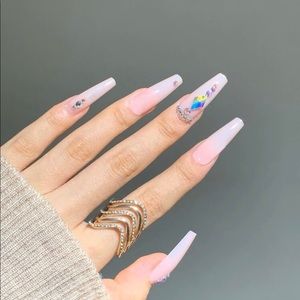 Rhinestone French press ons